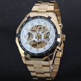 Men Skeleton Automatic Mechanical Vintage Watch - FashionByTeresa